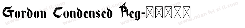 Gordon Condensed Reg字体转换